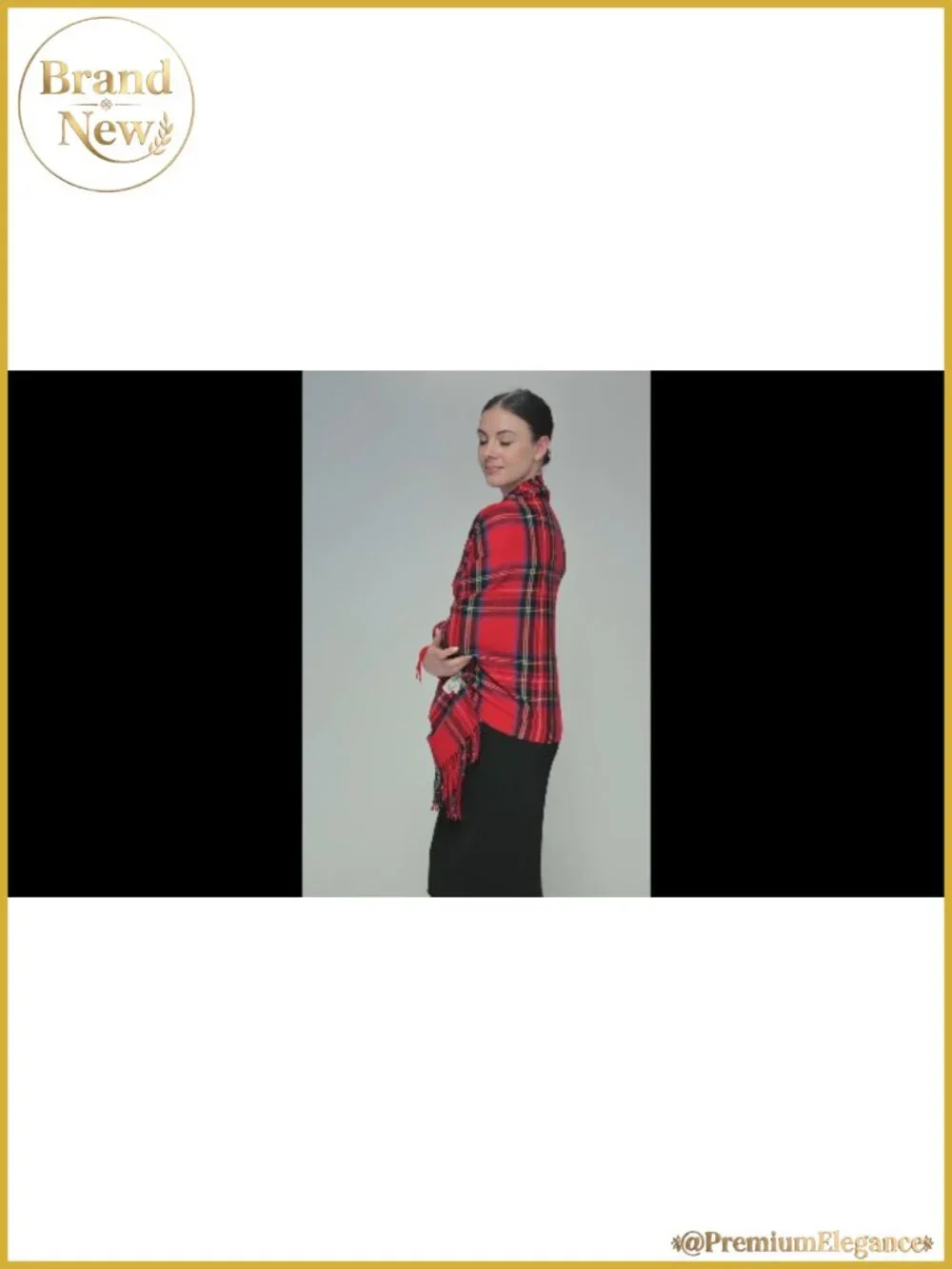 Oversized Scottish Tartan Plaid Shawl Wrap Soft Viscose Winter Scarf